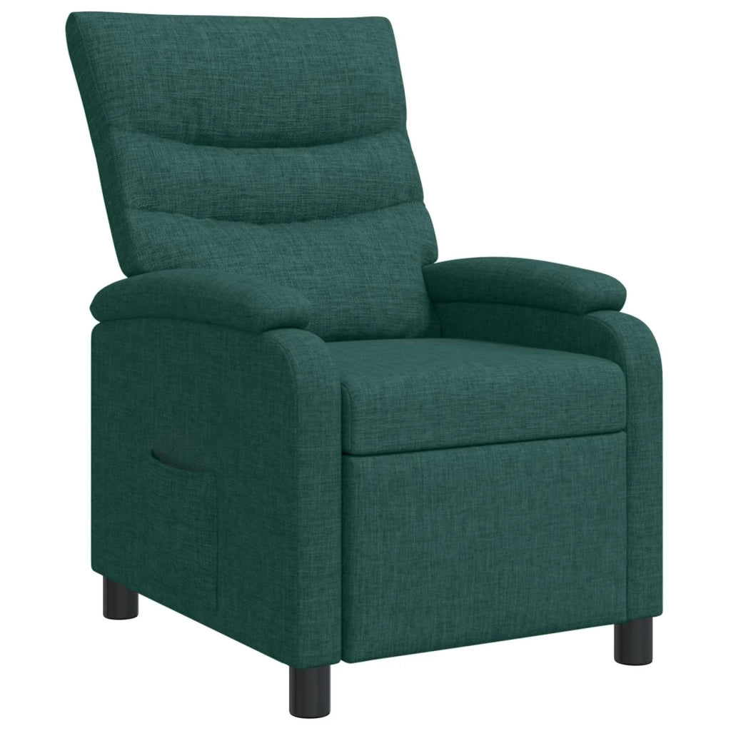 Divano Sedia-Poltrona reclinabile Verde Scuro Tessuto 444382
