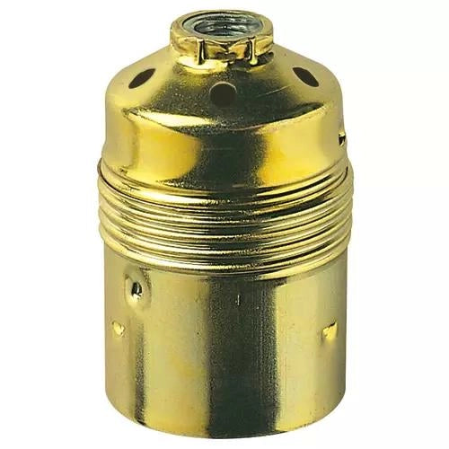PORTALAMPADA E27 M10X1 CM+CP/LISC OTTONE