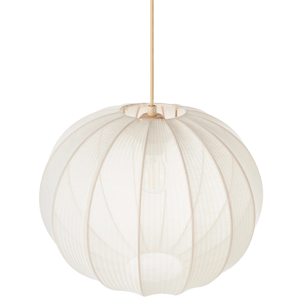 Lampada a sospensione con paralume in nylon bianco Design moderno Luce per il soggiorno