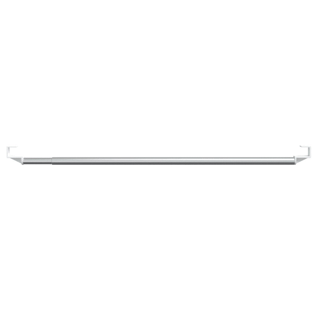 Binari per Tende 2 pz Bianco e Argento 40-60 cm Alluminio 154610