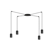 Lampadario Emibig Traker nero 4xGU10 regolabile 300cm