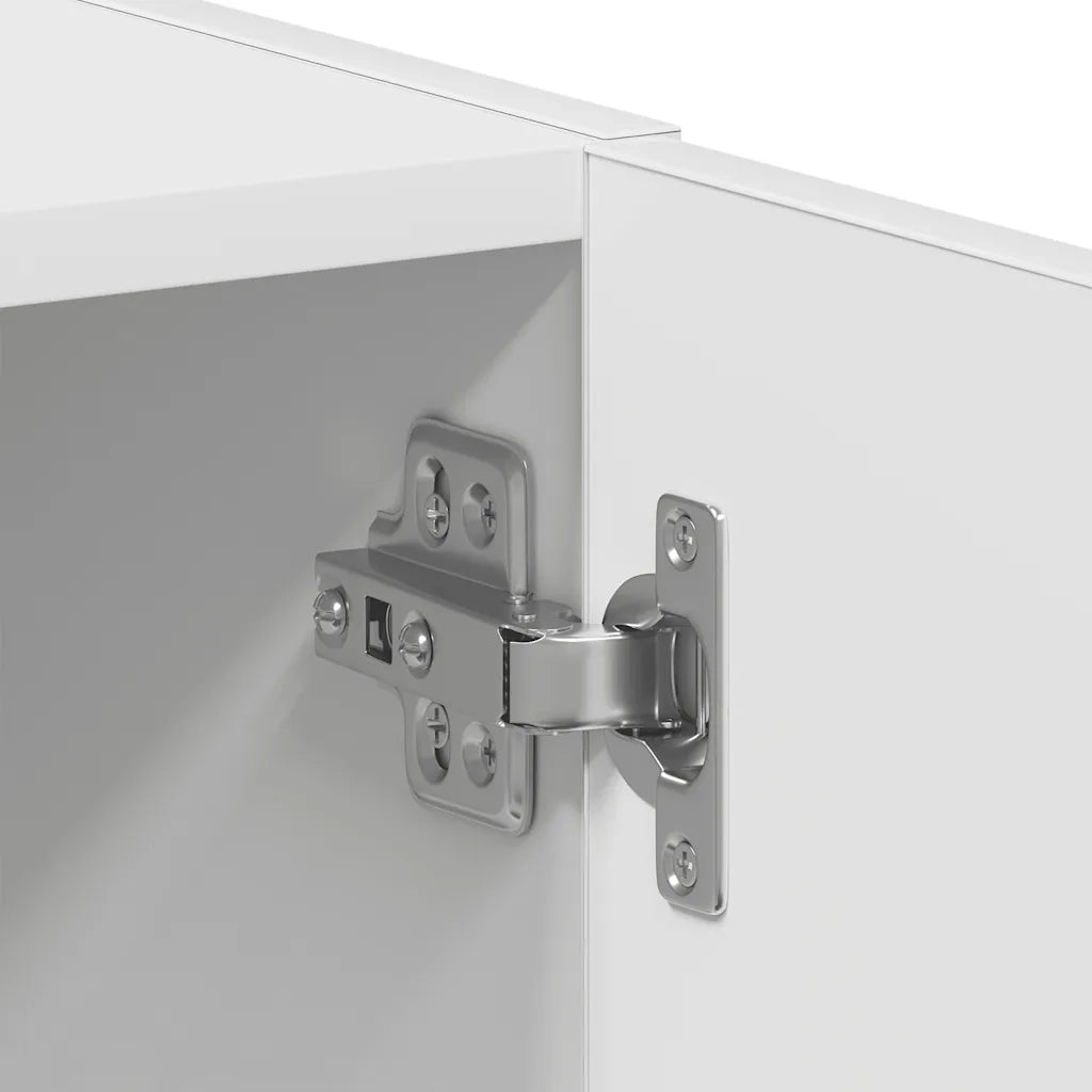 Mobile Lavatrice Bianco 64x24x190 cm in Legno Multistrato 859127