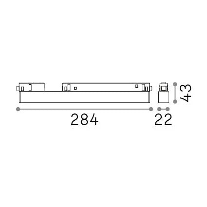 Sistema Lineare Ego Accent 1 Luce Led Integrato Nero 13W Ip20