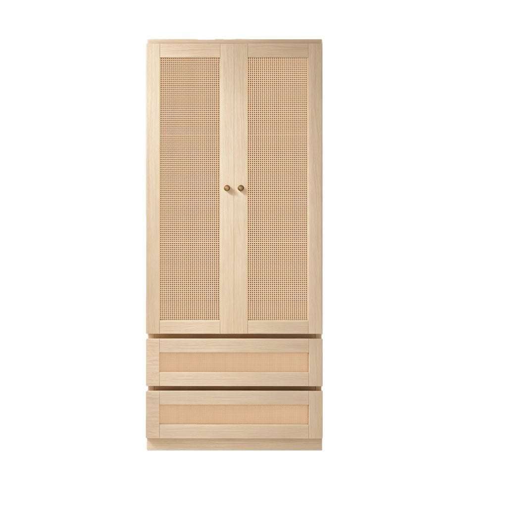 ARMADIO 70x55x170 cm a 2 ante colore legno con 2 cassetti