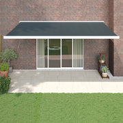 Tendada Sole Retrattile Antracite 5x3 m in Tessuto e Alluminiocod mxl 117561