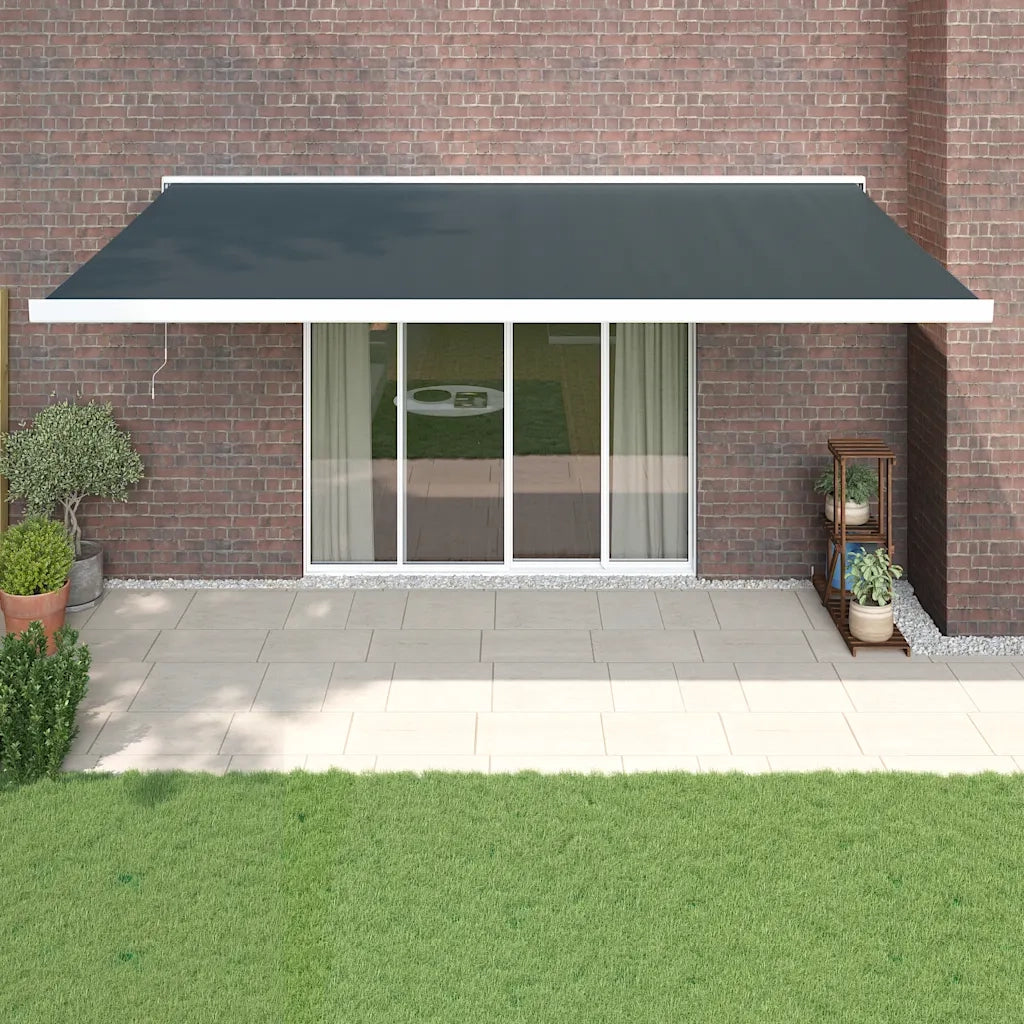 Tendada Sole Retrattile Antracite 5x3 m in Tessuto e Alluminiocod mxl 117561
