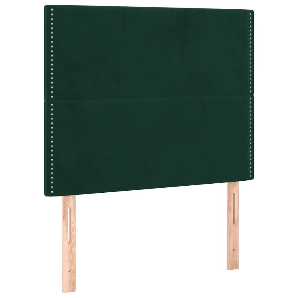 Giroletto a Molle con Materasso Verde Scuro 100x200 cm Velluto