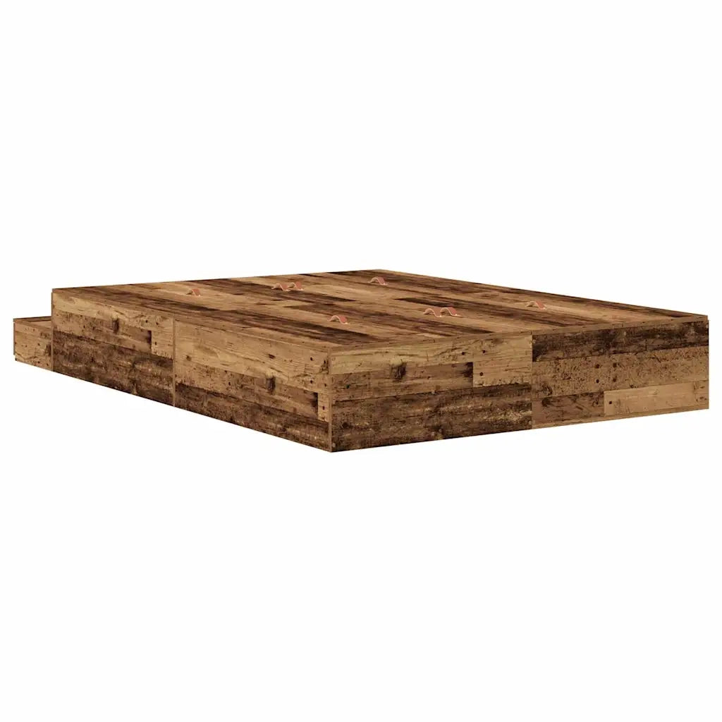 Struttura letto con contenitore Legno vecchio 150 cm 3335651