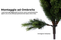 Albero di Natale Artificiale Innevato 225 cm 96 Rami Eucalipto del Gargano