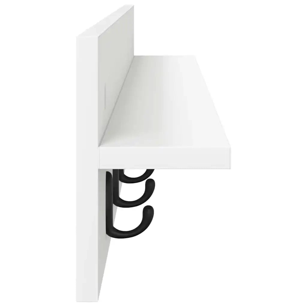 vidaXL Appendiabiti a muro Bianco 100 x 10.5 x 18 cm Legno multistrato