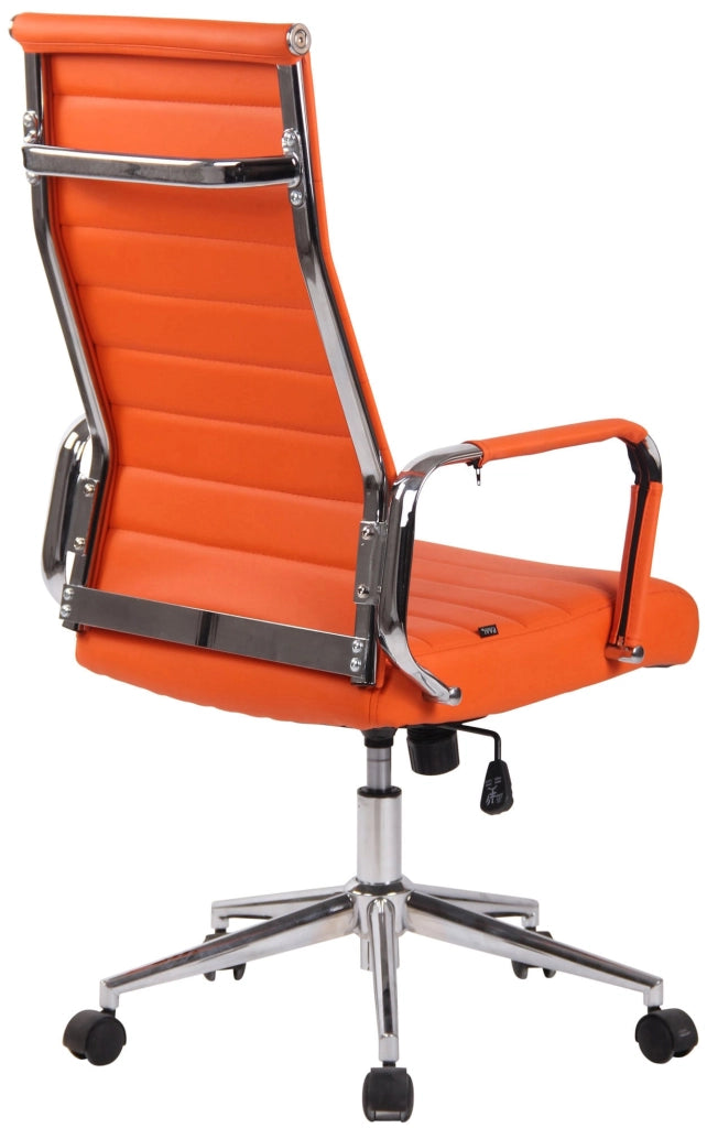 Sedia ufficio Kolumbus in similpelle arancione