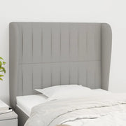 Testiera ad Orecchio-Testata con Orecchie Grigio Chiaro 83x23x118/128 cm in Tessuto 544155