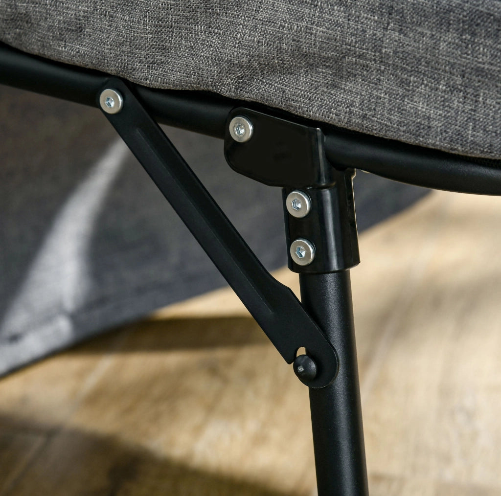Letto pieghevole 4 in 1 grigio con schienale regolabile