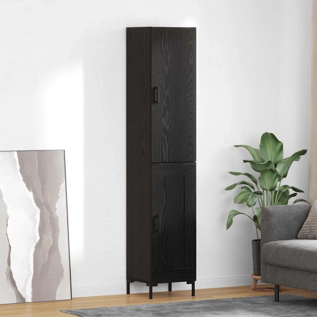 Credenza Rovere Nero 34,5 x 34 x 180 cm Legno multistrato 3416217