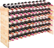 Wijnrek per 72 bottiglie in legno - Standard vintage per vino per cucina e bar