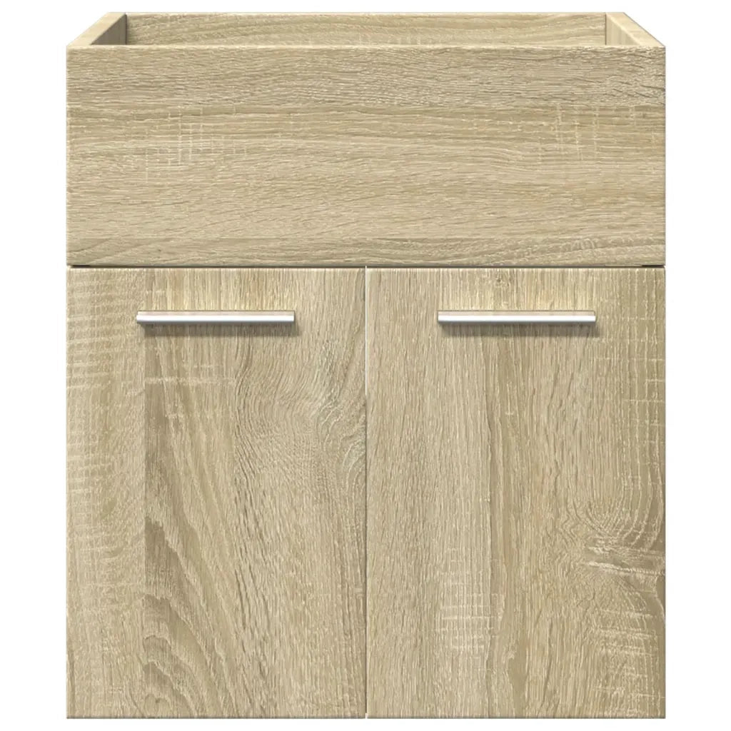 vidaXL Set Mobili da Bagno 3 pz Rovere Sonoma in Legno Multistrato