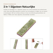 Slijpsteen Dubbelzijdig 3000/10000 - Slijpsteen per Coltelli - Pietra Naturale Edel - Antiscivolo - Portatile - Qualità Professionale - Blocchetto Smerigliatore