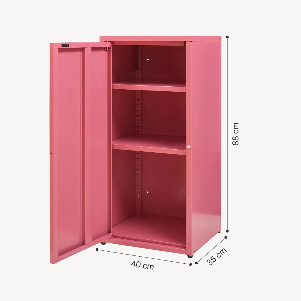 Armadio a Colonna Burlöv in Metallo Mobile per Archivio 88 x 40 x 35 cm Rosso Anguria [en.casa]