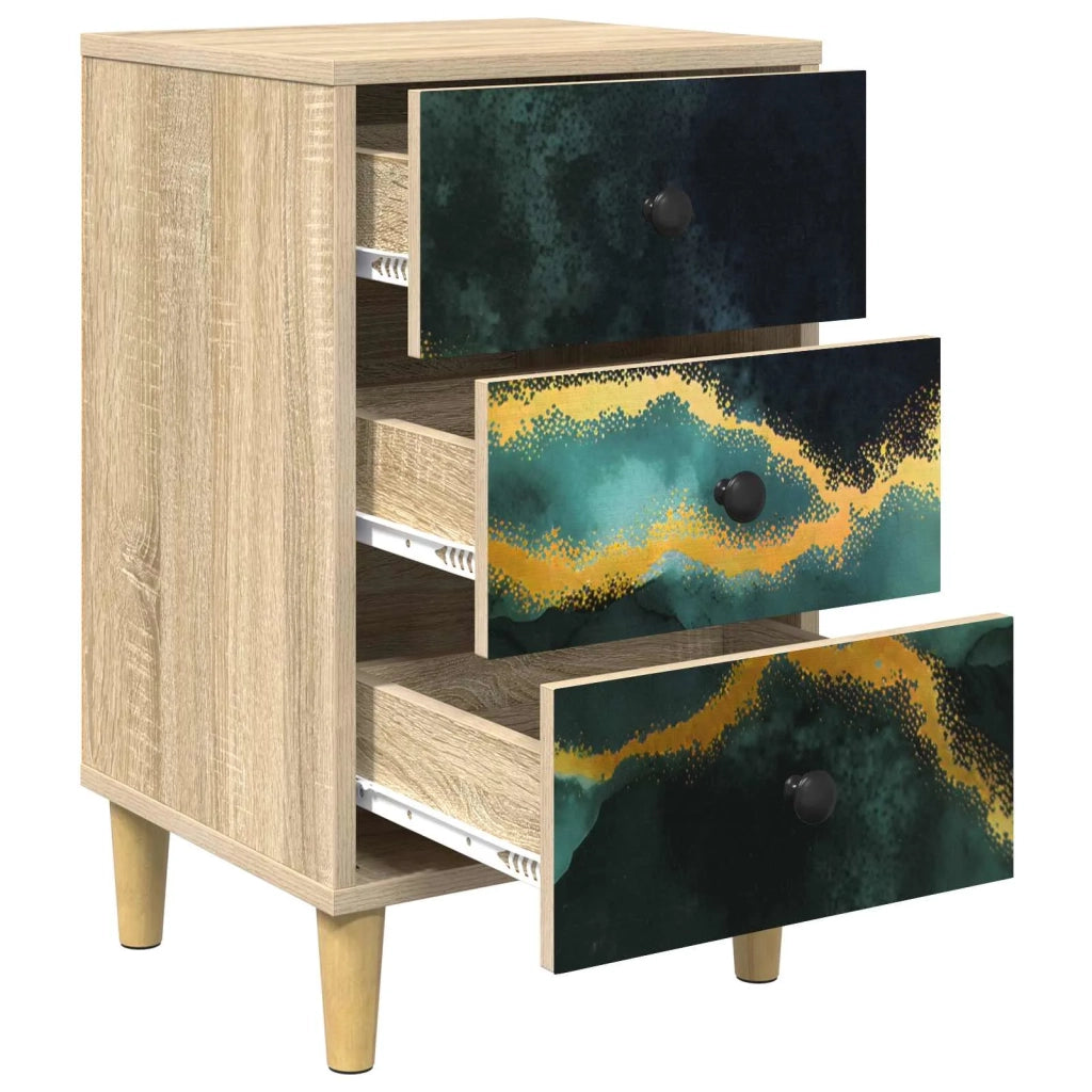 Armadio da Notte WIJHE 2 pz Rovere Sonoma 36 x 33 x 60 cm 8007280