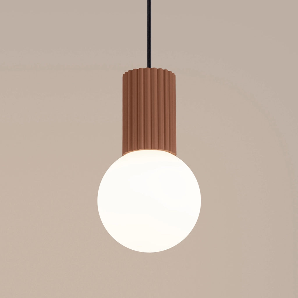 Lampada a sospensione SFERA vetro bianco mocca G9 Pure Lume