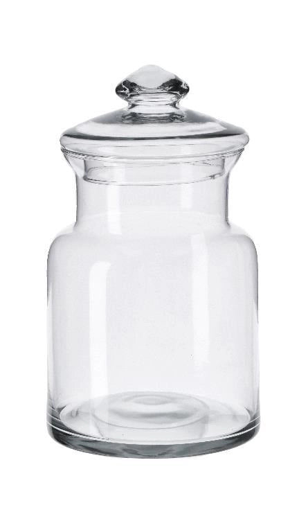 Scatola Potiche Barattolo da Cucina in Vetro con Coperchio 18 x 33 cm