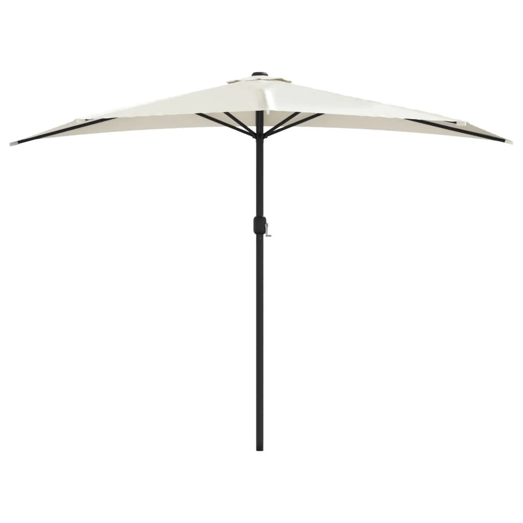 Ombrellone da balcone con palo in alluminio 300 x 150 cm mezzo sabbia 02_0008305