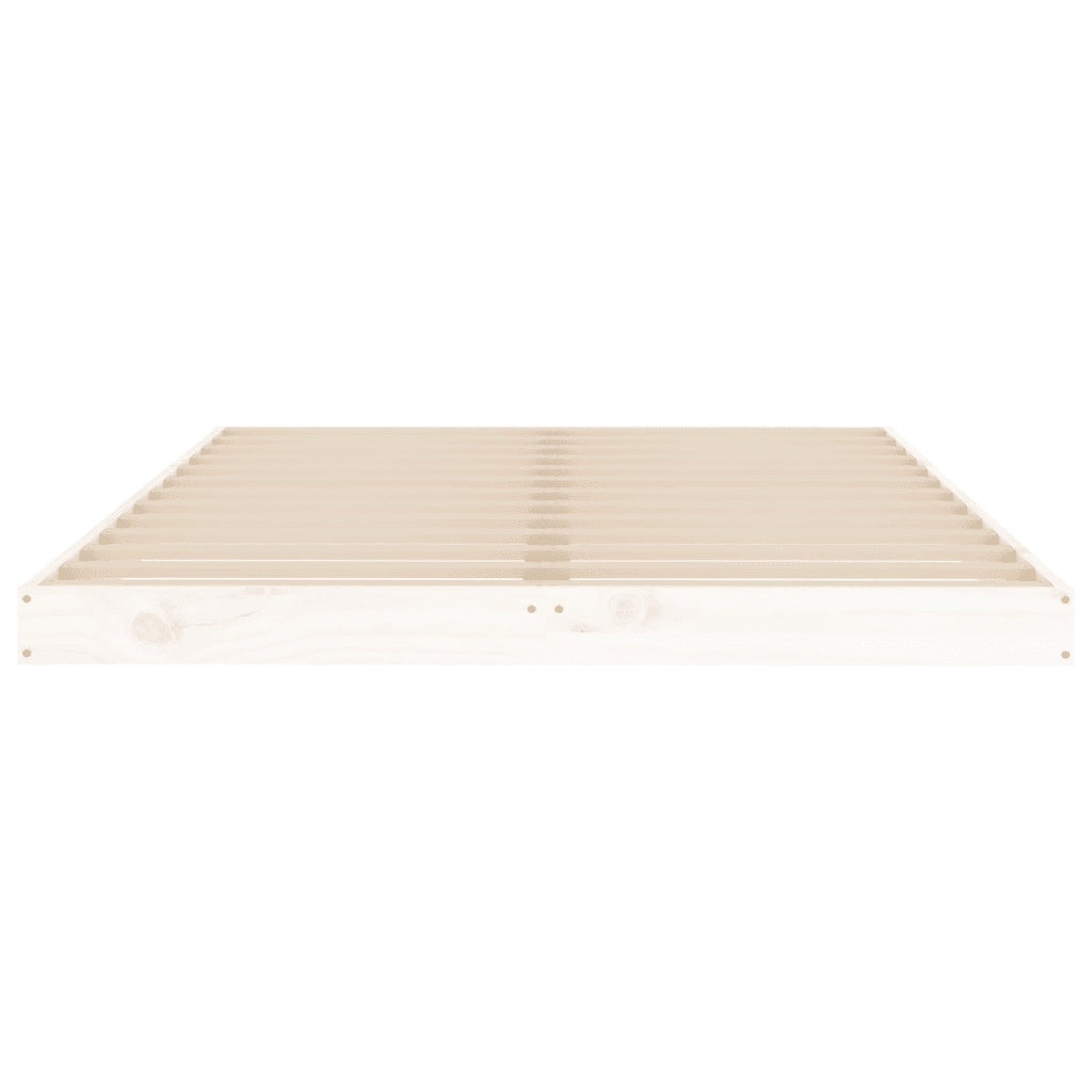 Letto senza Materasso Bianco 120x190 cm Legno Massello di Pino 823475