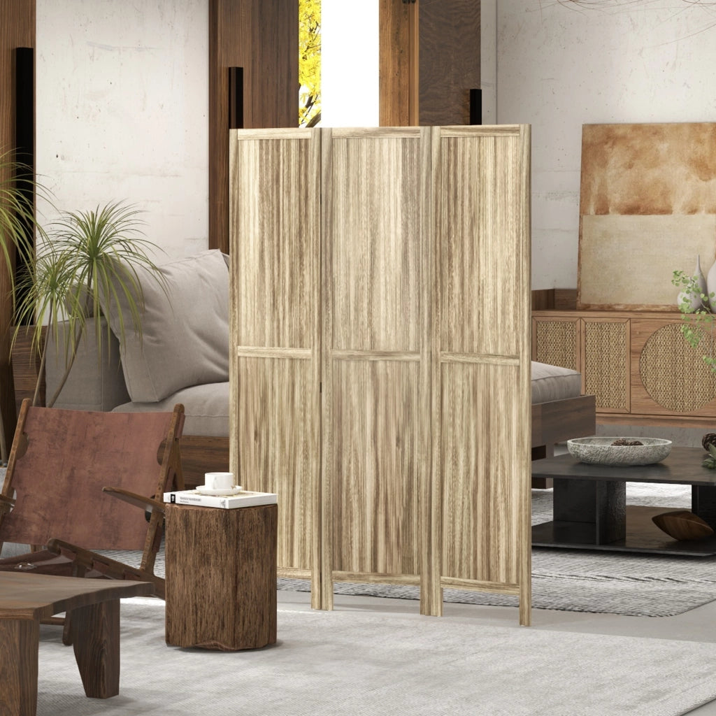 Paravento 3 Ante Legno Paulownia ¨C zephmum ¨C Naturale 120x170 cm