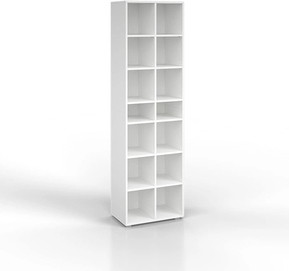 Scarpiera Paris, Bianco, 52.4 x 183.3 cm 22 scomparti