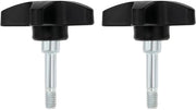 Set di sostituzione di manopola 2 pezzi - M6 viti a goccia - regolazione di altezza - rollator/ sedia a rotelle - nero - facile da installare - manopola di sostituzione