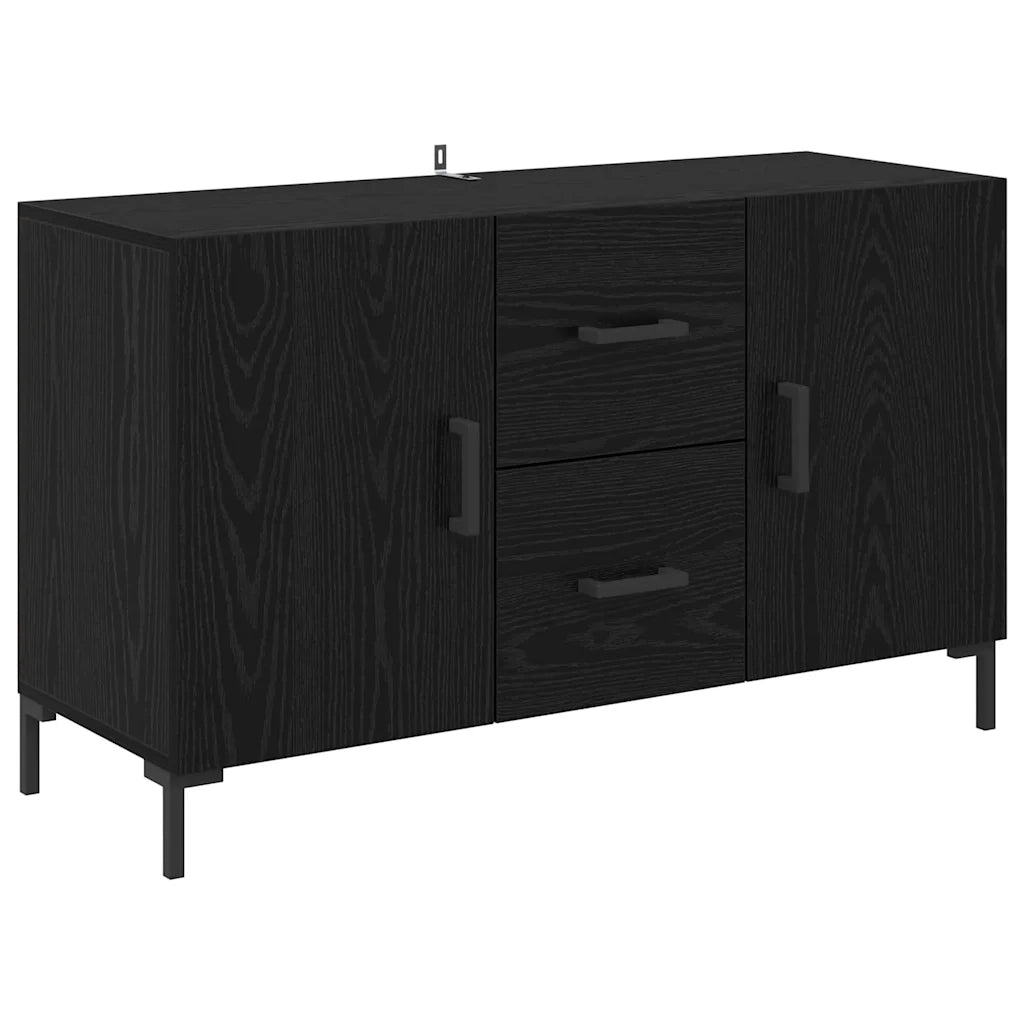 Credenza-Buffet-Armadio da cucina Rovere Nero 100 x 36 x 60 cm Legno multistrato 470305