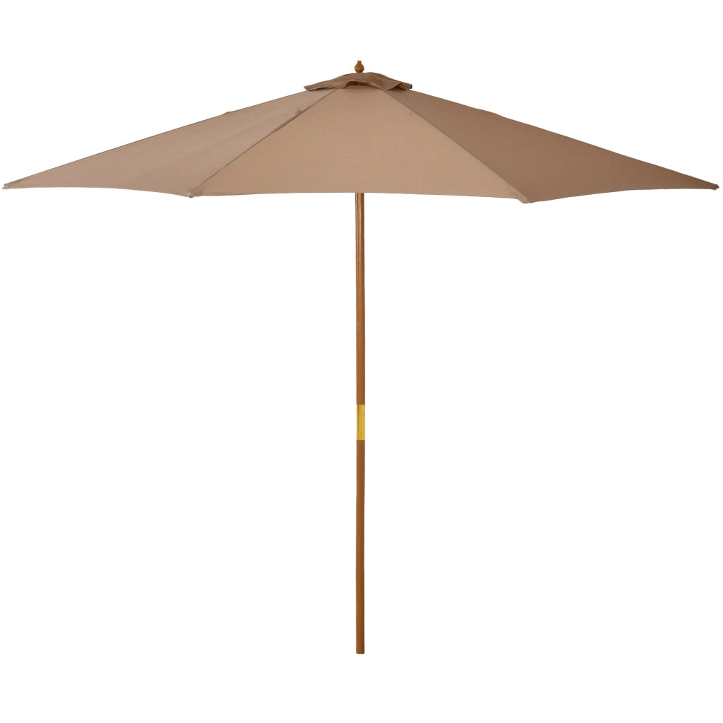 Parasole ? 300 cm; parasole con protezione UV Balcone in legno Parasole da spiaggia Parasol Stabile mercato Parasole Protezione solare per spiaggia Giardino patio; kaki