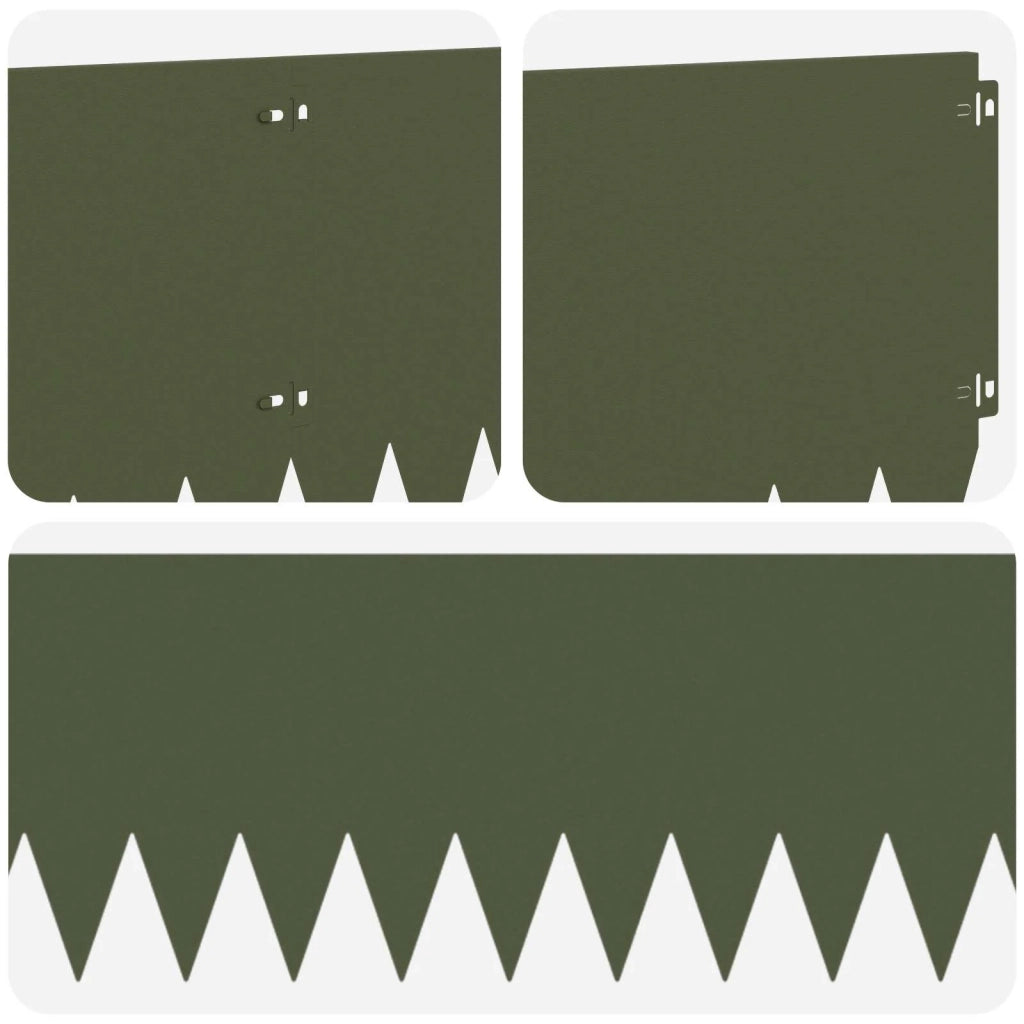 Bordura per Prato 20 pcs 103 x 30 cm Acciaio Verde Oliva 8008413