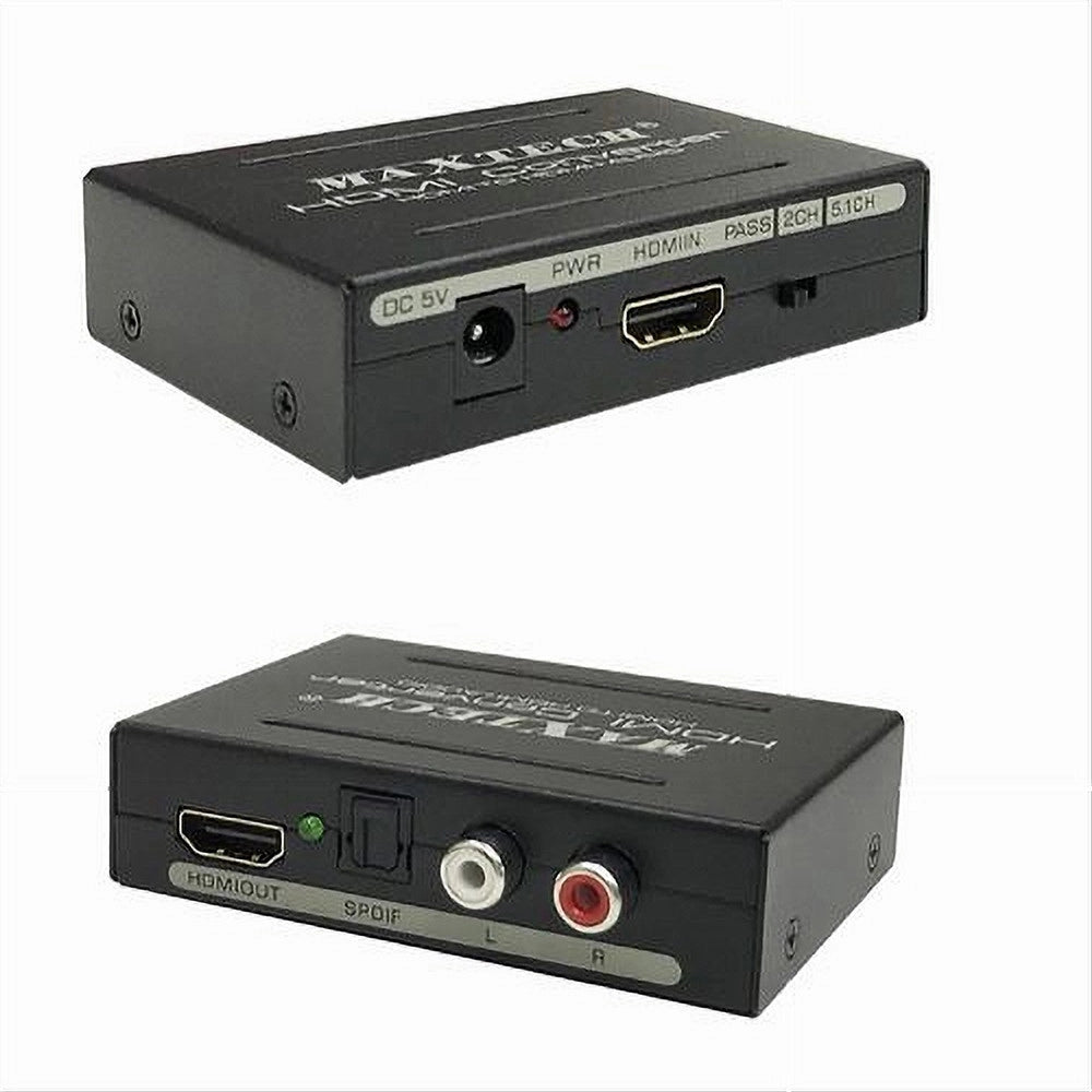 Trade Shop - Convertitore Estrattore Hdmi Audio Video 4k Hdmi 2x Rca Toslink Maxtech Hd-hflr -