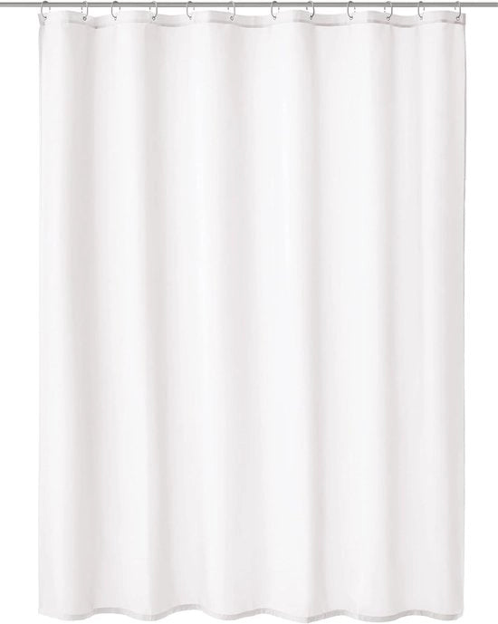 Douchegordino in poliestere bianco 120 cm x 200 cm - Kit per la doccia, tenda per la doccia 120x200