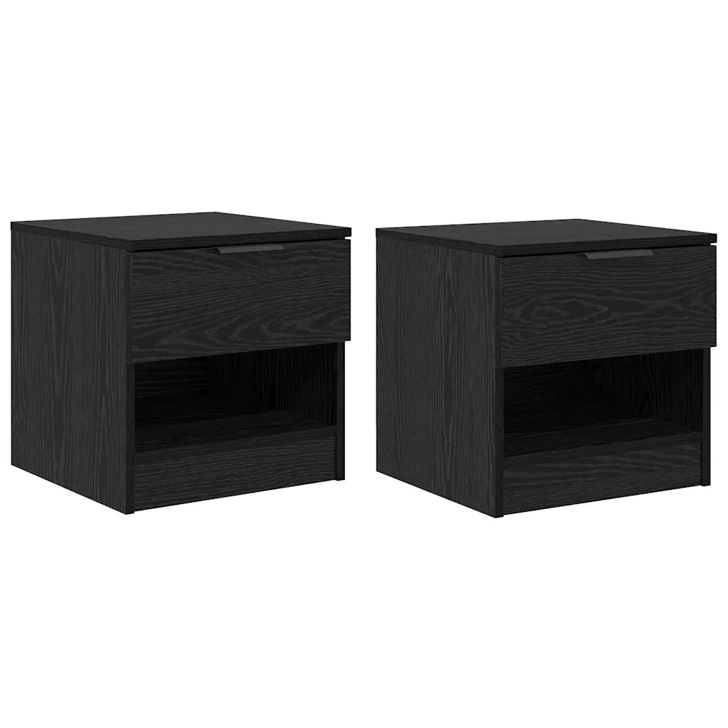 Armadietto per letto 2 pcs Rovere Nero 40 x 39 x 40cm 880518