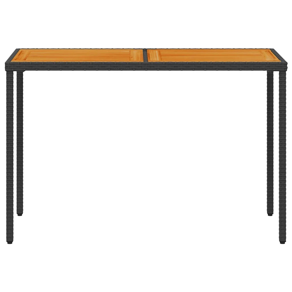 Set da Pranzo da Giardino 5 pz | Set Salotto da Giardino Nero con Cuscini in Polyrattan