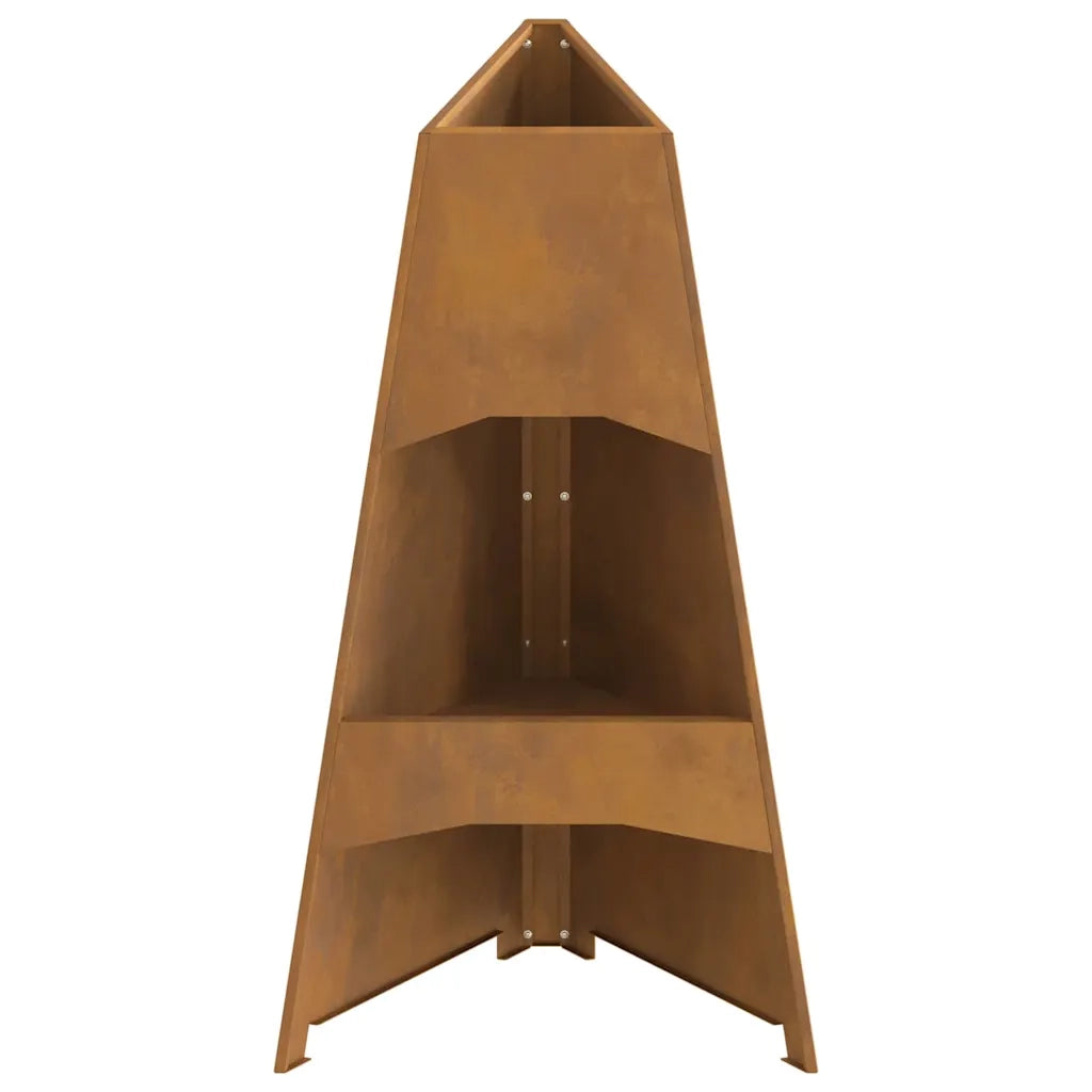 Focolare-Stufa-Camino Marrone 50 x 50 x 95 cm Acciaio