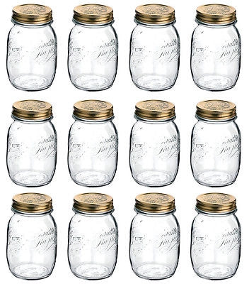 12 BARATTOLI 700CC QUATTRO STAGIONI BORMIOLI VASO PER CONSERVE CON 12 TAPPI INCLUSI