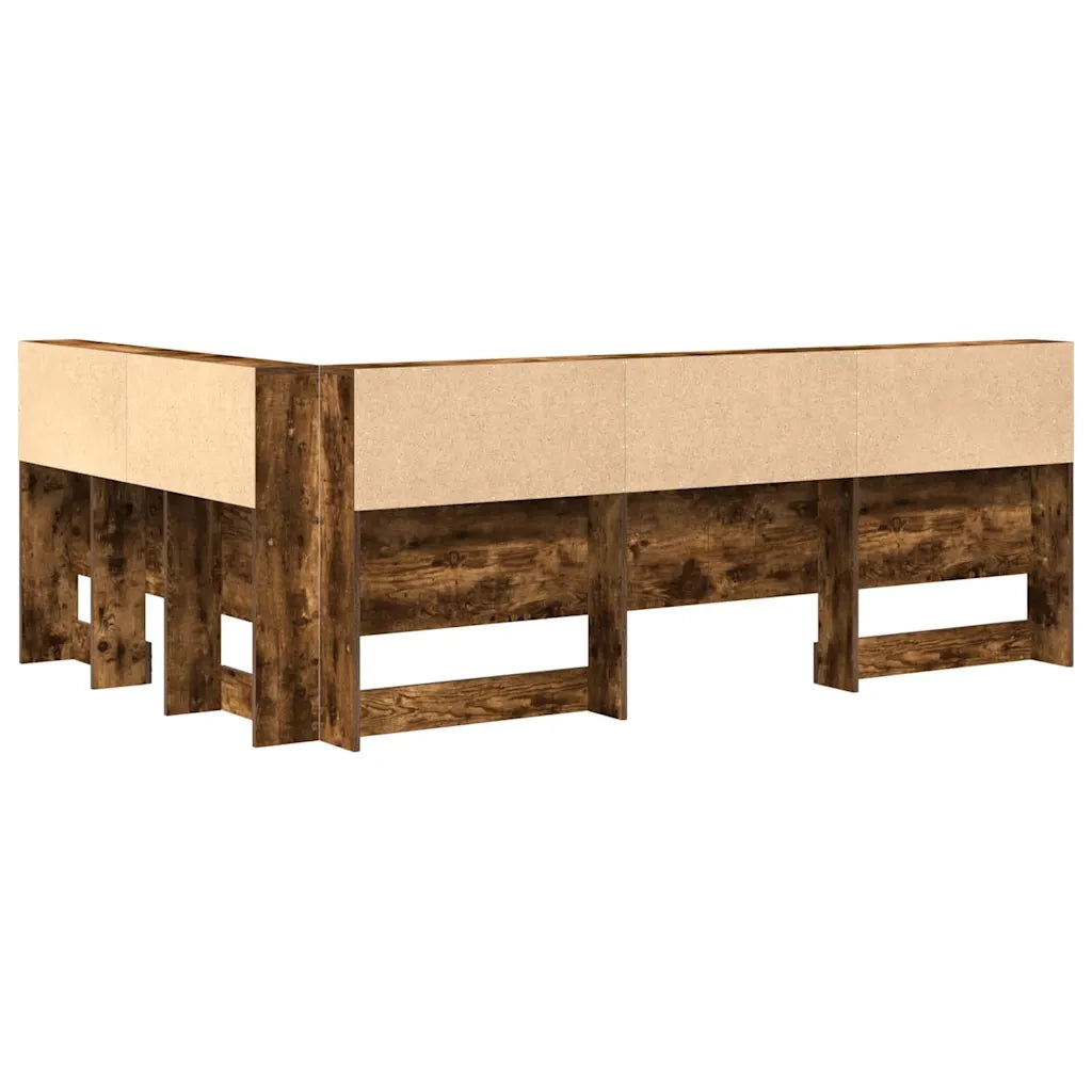 vidaXL Testata contenitore Rovere fumo 120 cm Legno multistrato