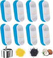 Filtro per fonte per gatti, 8 filtri sostitutivi per fonte per gatti automatica da 2,5 l/85 oz, sistema di filtraggio a tre stadi