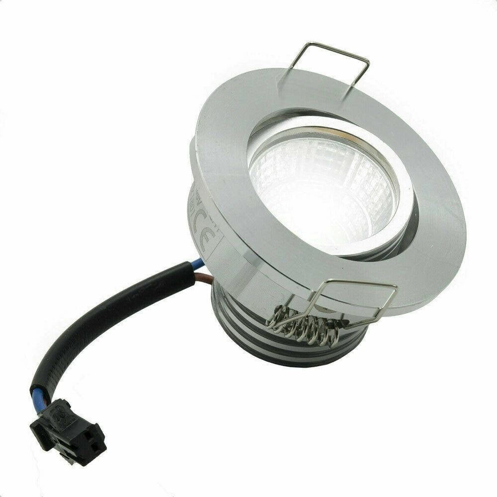 Trade Shop - Faretto 1 Led Cob Incasso 3 Watt 270lm Orientabile Luce Calda Fredda Naturale -
