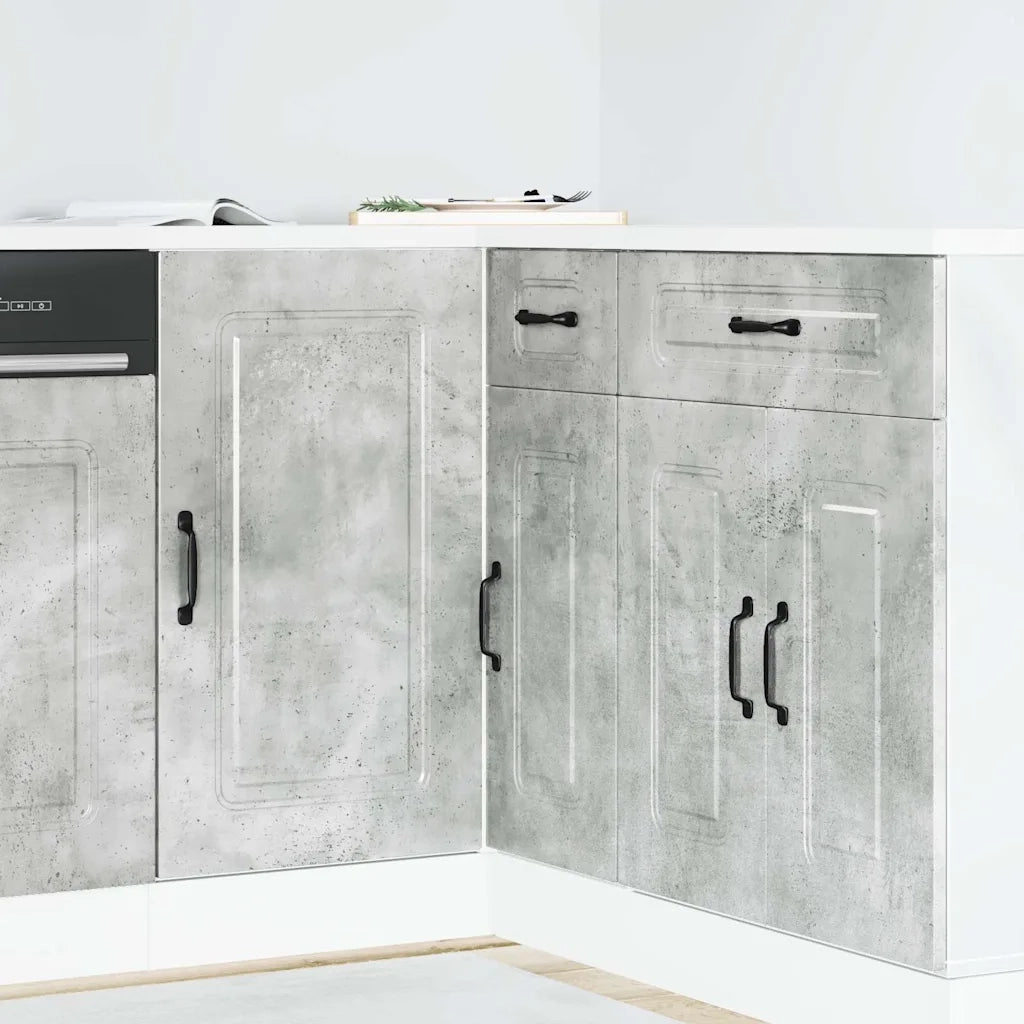 vidaXL Base da Cucina Kalmar Grigio Cemento in Legno Multistrato