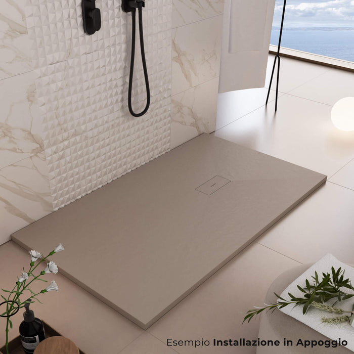 Piatto Doccia in Pietra 80x100 cm Bonussi Manila Moka