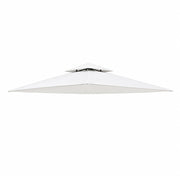 Telo Di Ricambio Universale Per Gazebo Con Air Vent Superiore Copertura Impermeabile In Tessuto Resistente Antistrappo Con Taschette Di Fissaggio Per Giardino Patio Terrazza E Outdoor 300 x 300 Cm Beige