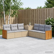 Set di divani 7 pz Beige e Grigio Chiaro 3448893