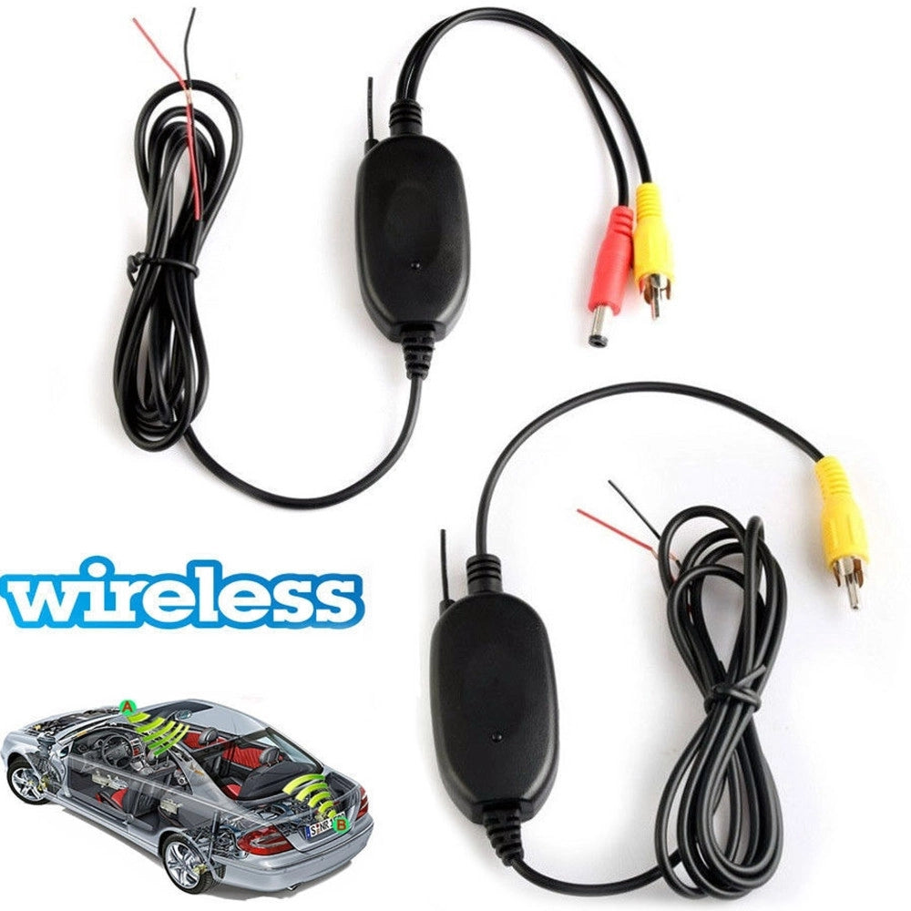 Trade Shop - Kit Rca Wireless Per Telecamera Retromarcia 2,4gh Trasmettitore Ricevitore Video -