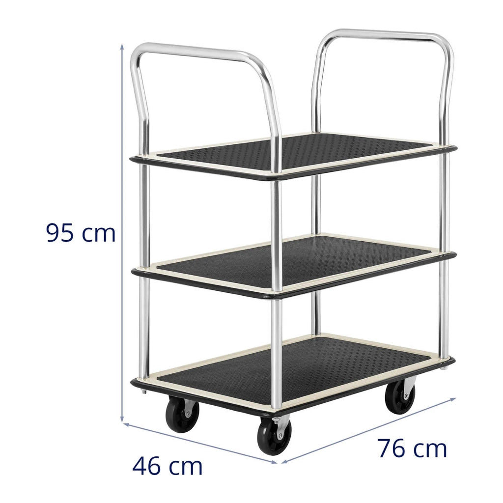 Carrello da movimentazione 150 kg max 3 vaschette porta attrezzi officina 14_0007232