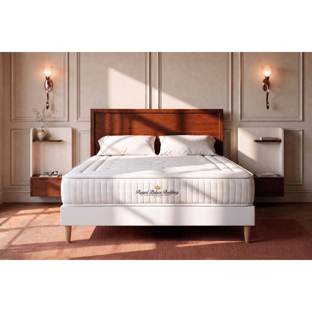 Kit rete e materasso LANCASTER 120x210cm - Spessore : 22cm - molle insacchettate e memory foam - Rigido, 3 zone di comfort