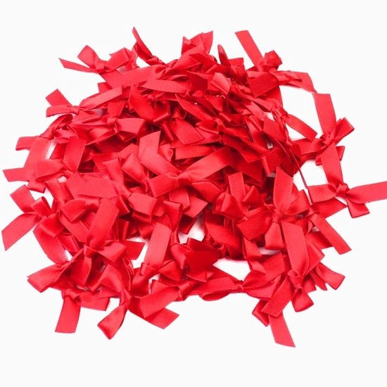 Decorazioni per Feste - 300 pezzi - Rosso - Strisce Satin - 3 x 3 cm - Ideali per Matrimoni e Feste
